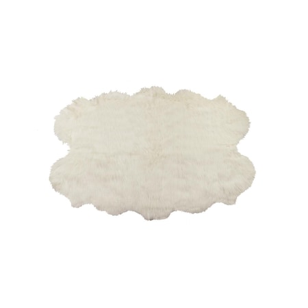 Palacedesigns 4 x 6 in. Sheepskin Rug - Off White PA1836661